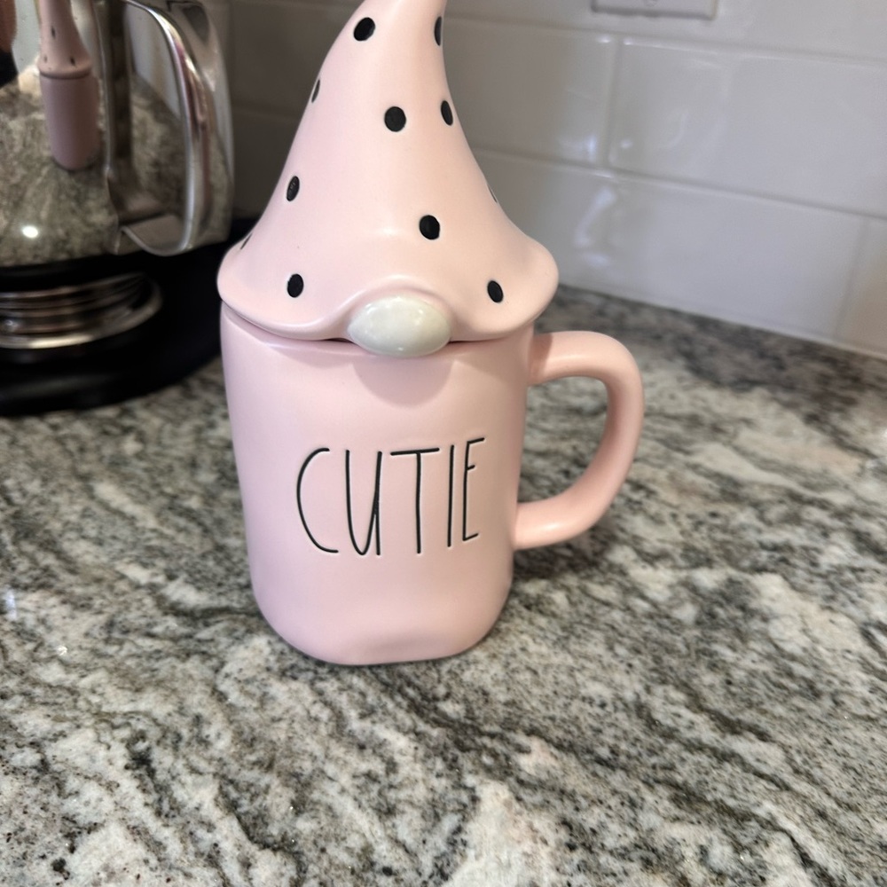 Pink Polka Dot Gnome Mug